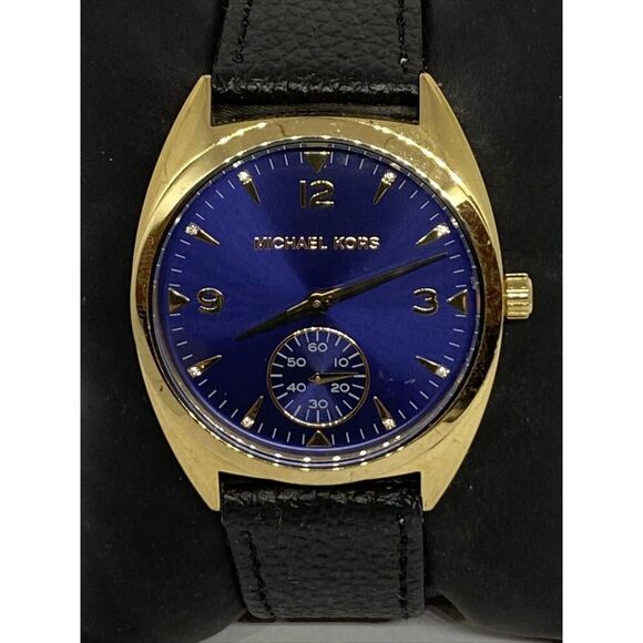 Michael Kors MK3345 Women\'s Black Leather Analog Dial Quartz Wrist Watch JK572 main image 7